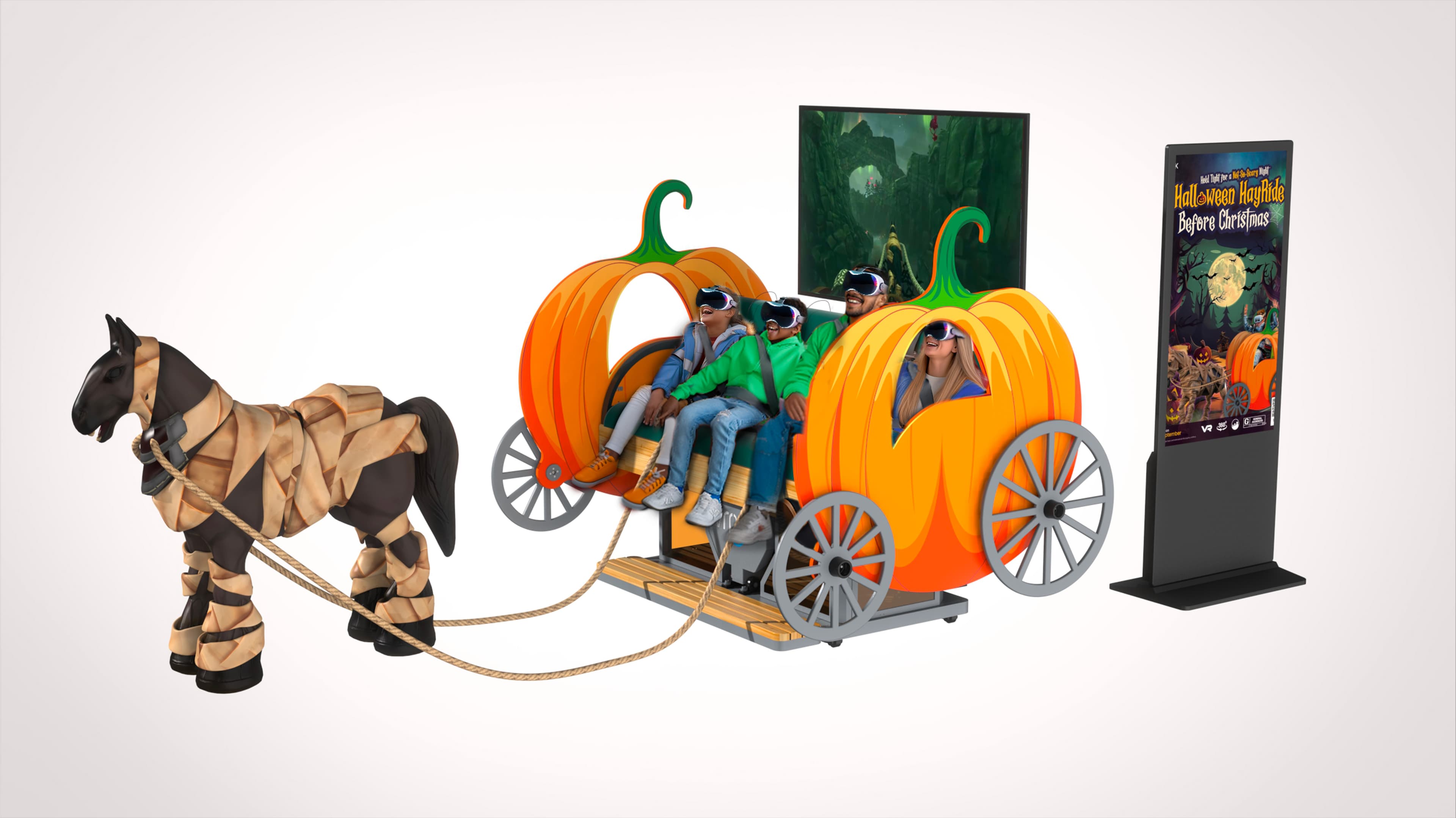 Spooky Halloween VR Hay Ride experience