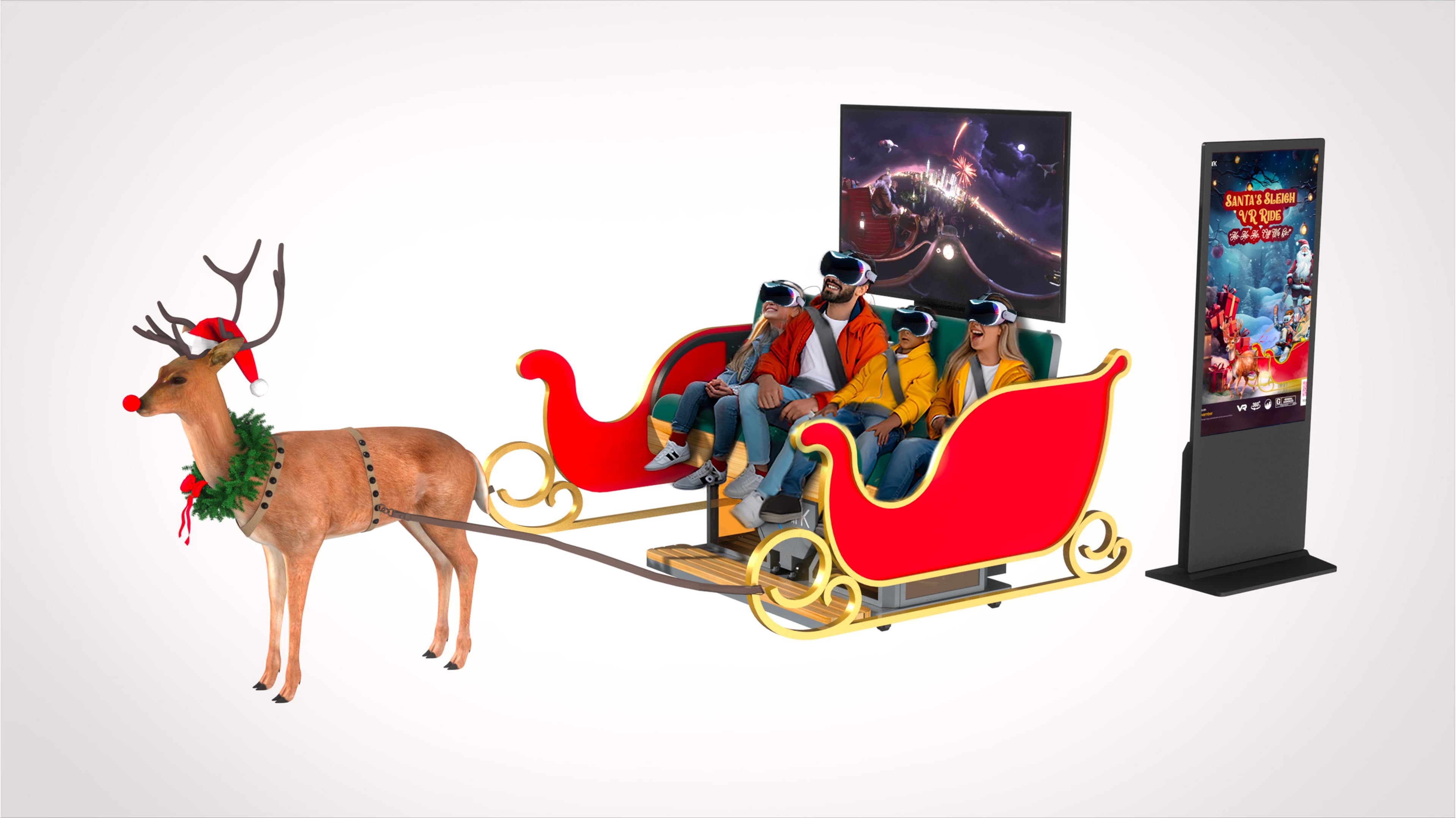 Santa's Sleigh VR Ride - Premium Christmas Virtual Reality Experience by VRPark