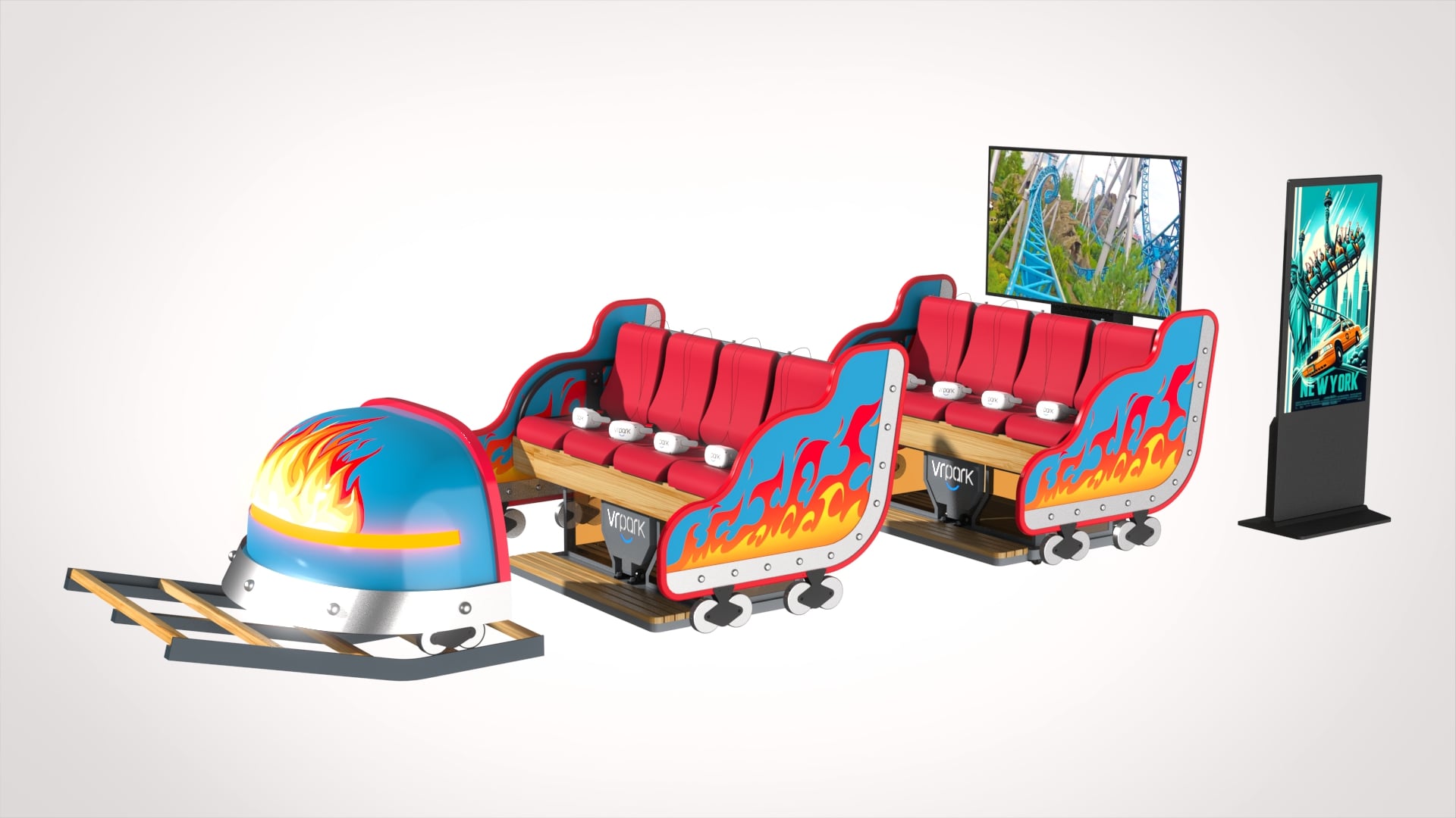 Modular Multi-Seat VR Ride Setup - Scalable Motion Platform Configuration for High-Traffic Venues 3
