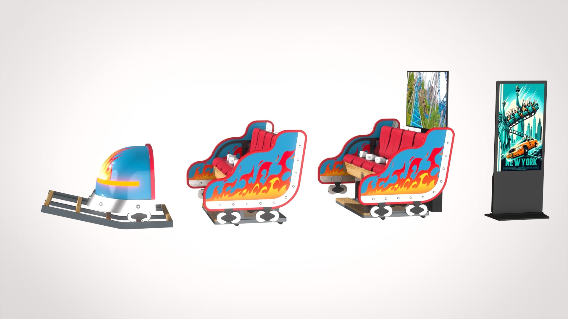 Modular Multi-Seat VR Ride Setup - Scalable Motion Platform Configuration for High-Traffic Venues 7